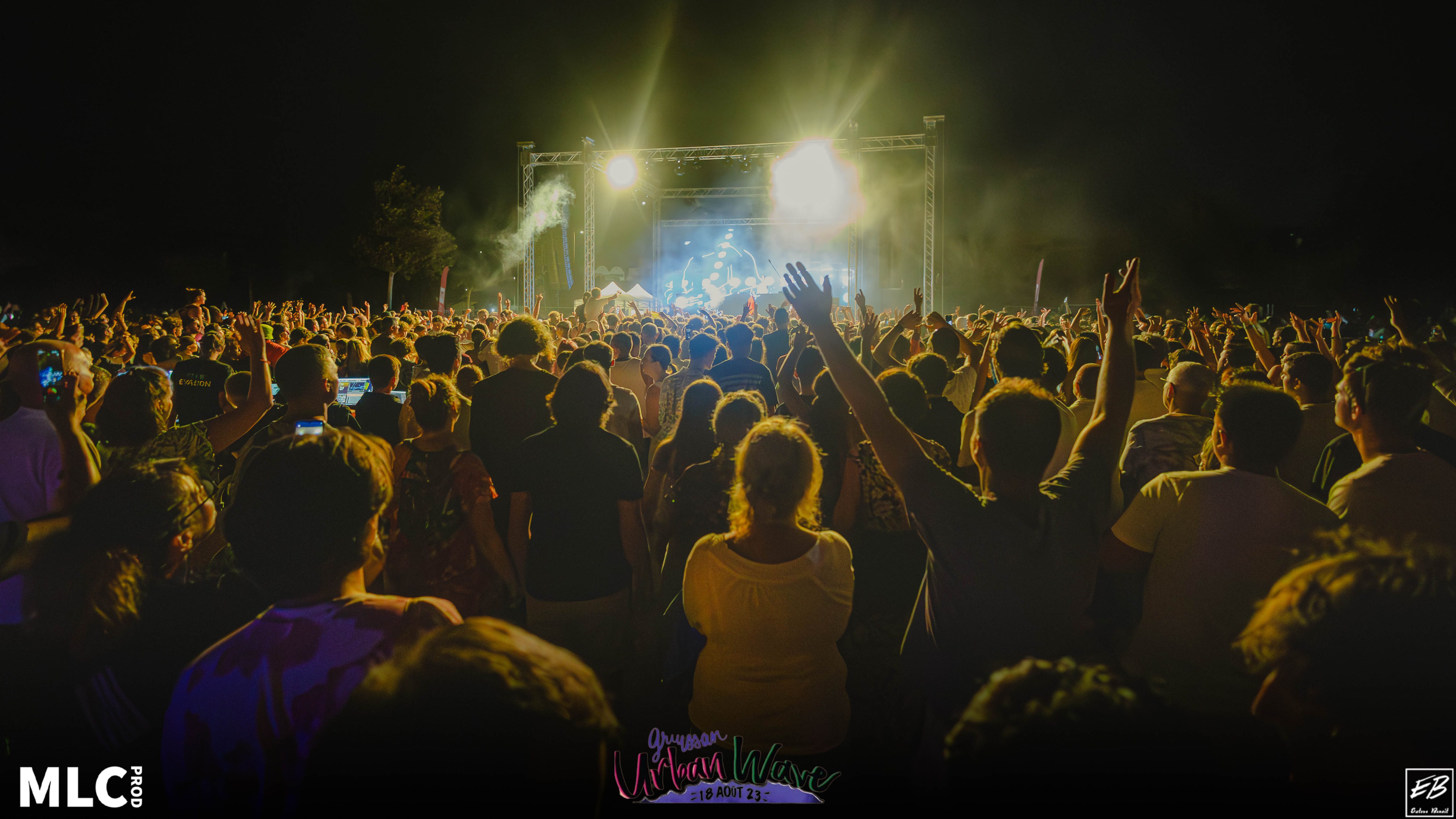 Gruissan Urban Wave en 2023 concert gratuit organisé en Aout sur la commune de gruissan a cote de Narbonne par MLC PROD